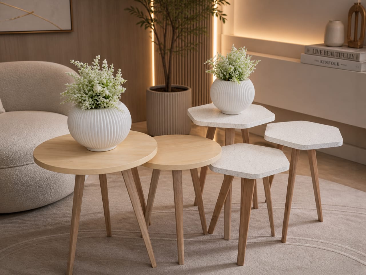 Ivory Ribbed Elegance Vase