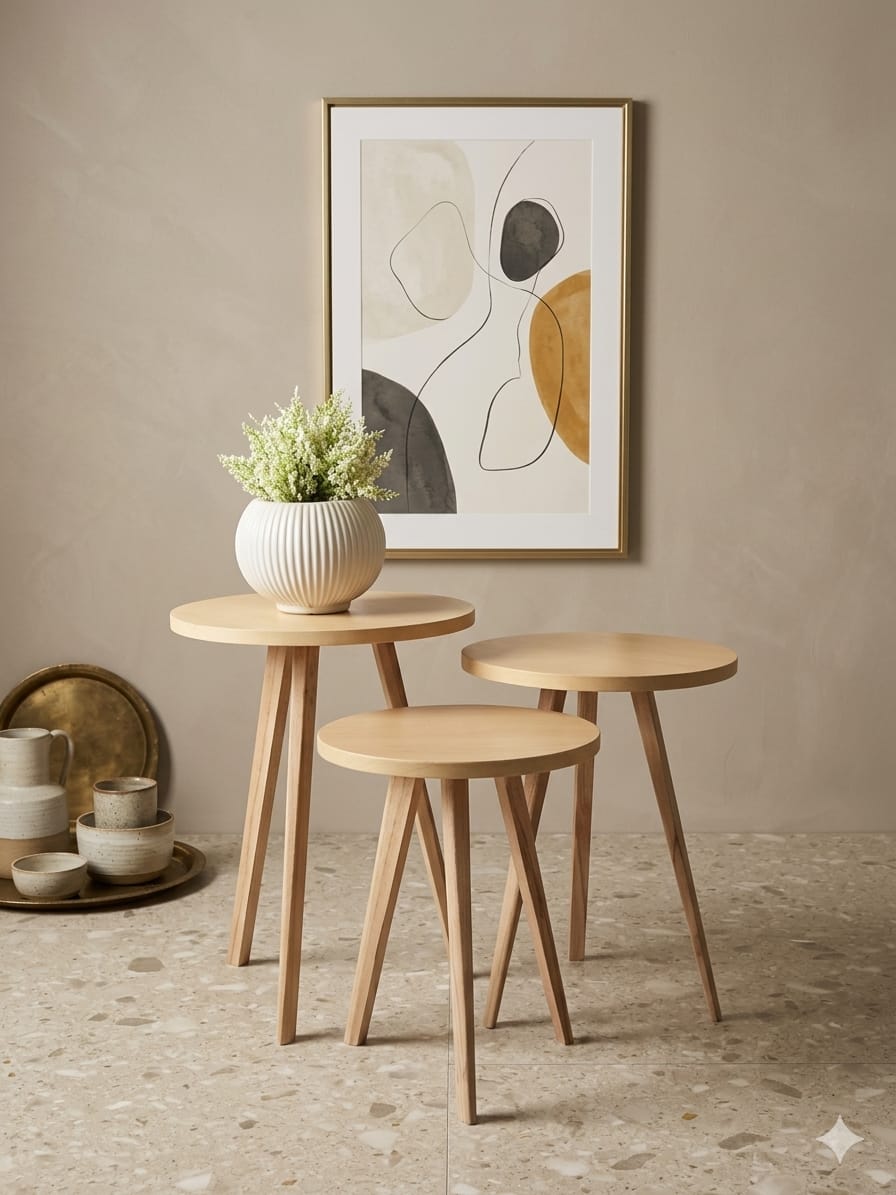Chic 3-Piece Side Table Set