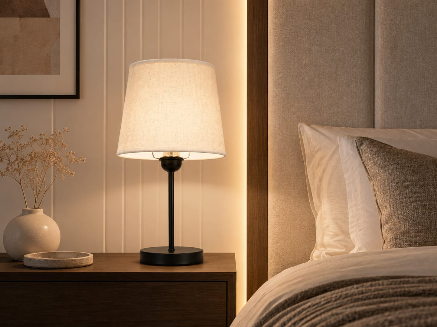 Modern Linen Table Lamp