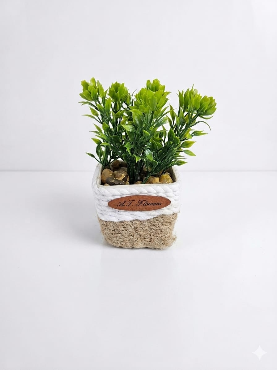 "Rustic Artificial Potted Plant - Home Decor"