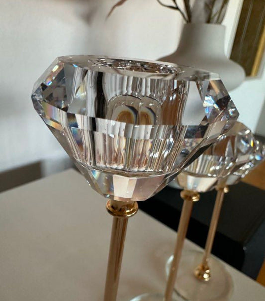 Crystal Candle Holder Set