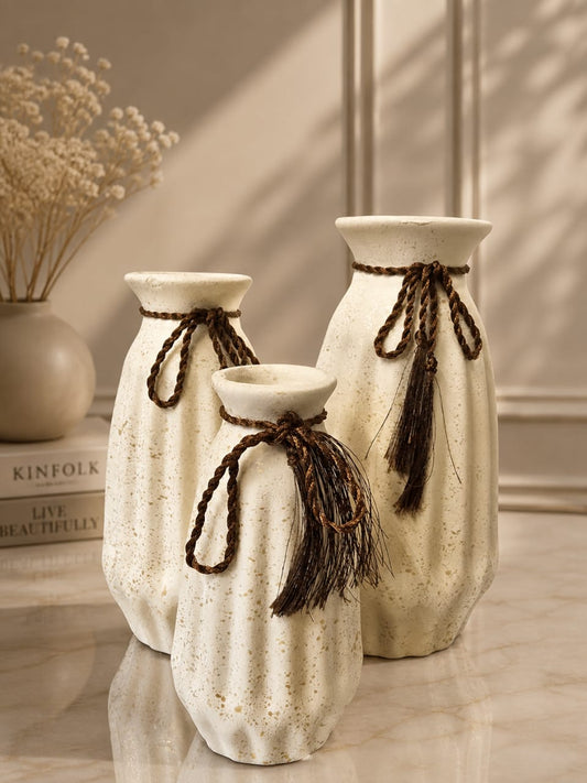 Princess Vase Set – Beige Trio