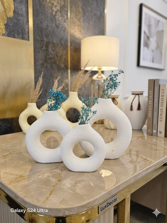 Chic 3-Piece Donut Set – white