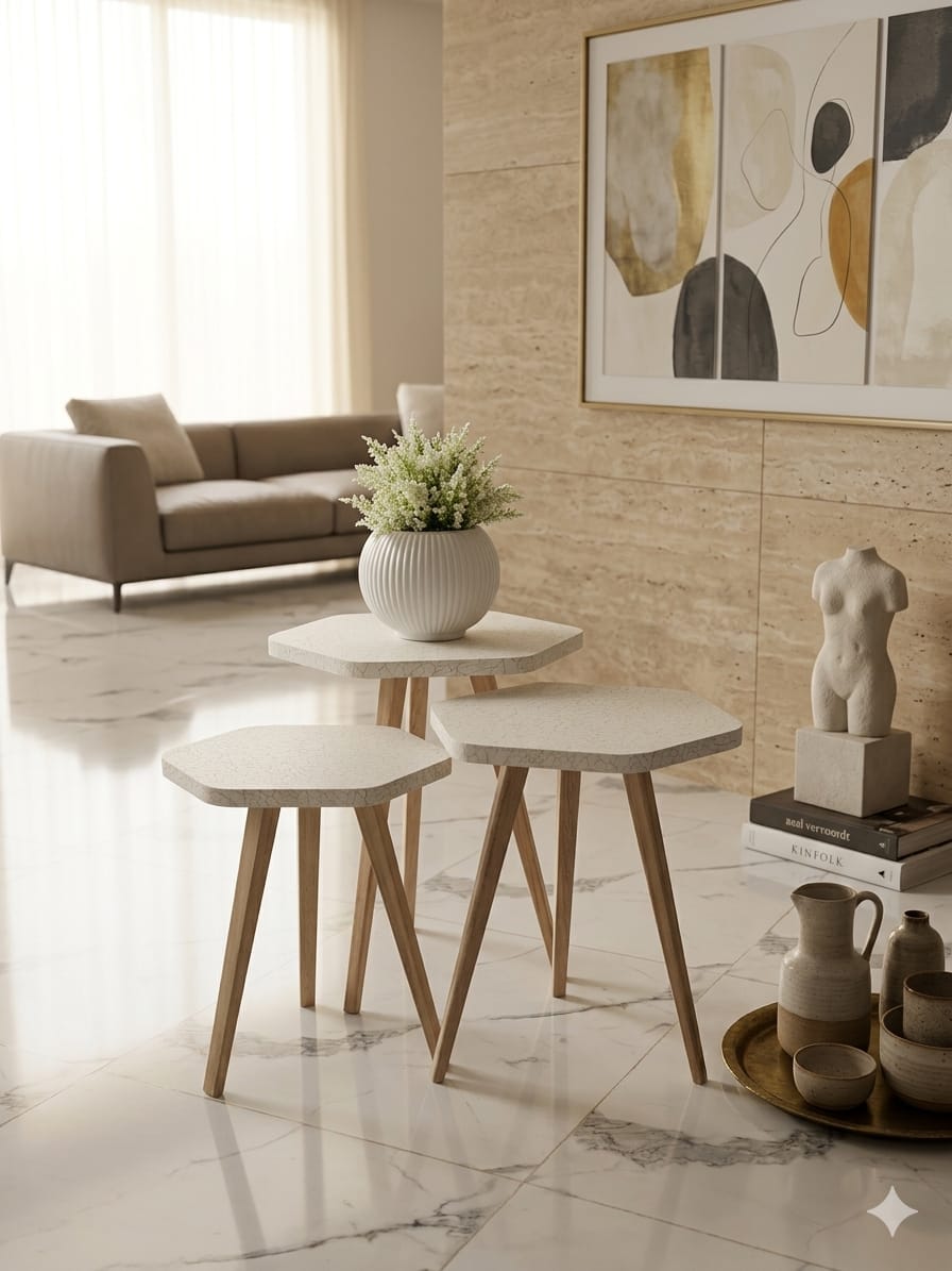 Chic 3-Piece Side Table Set