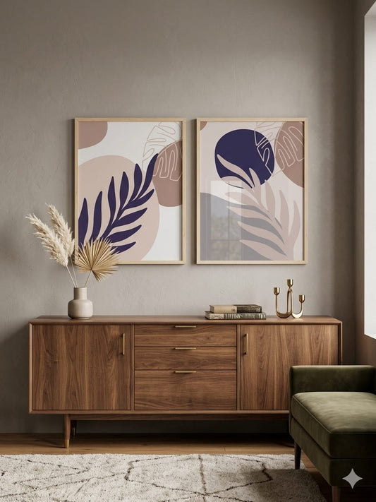set of wall art two elegant pieces