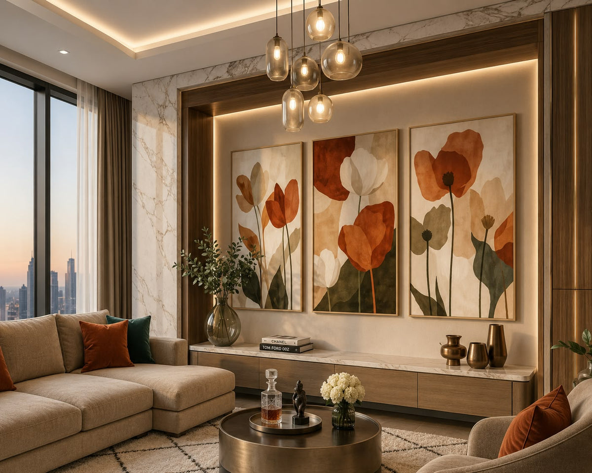wall art set consisting of Three elegant pieces-model 05