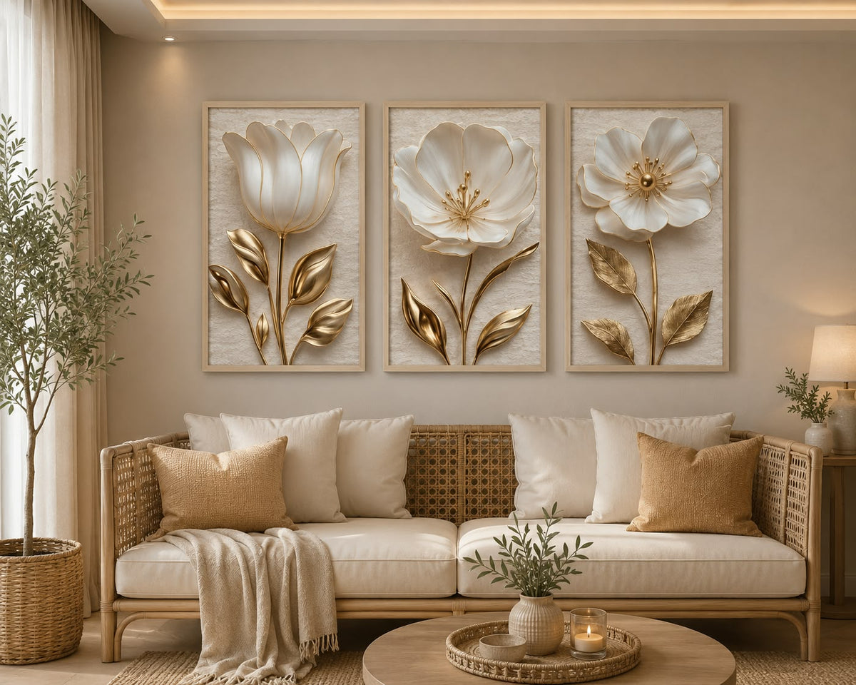 wall art set consisting of Three elegant pieces-model 08
