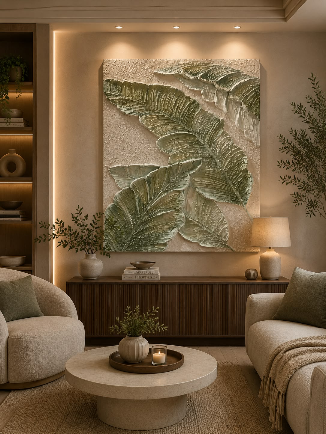 Elegant Palm Leaf Tableau