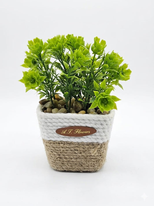 "Rustic Artificial Potted Plant - Home Decor"