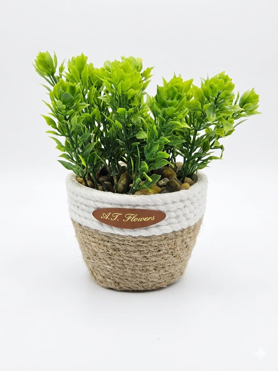 "Rustic Artificial Potted Plant - Home Decor"