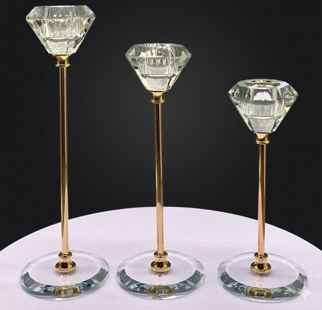 Crystal Candle Holder Set