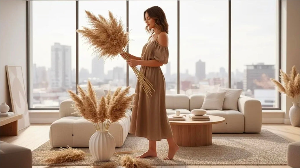 Fancy natural pampas grass