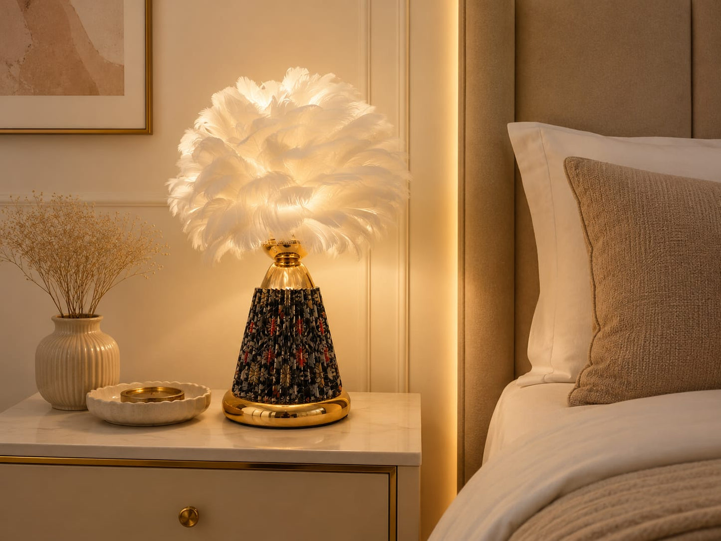 Feather Table Lamp