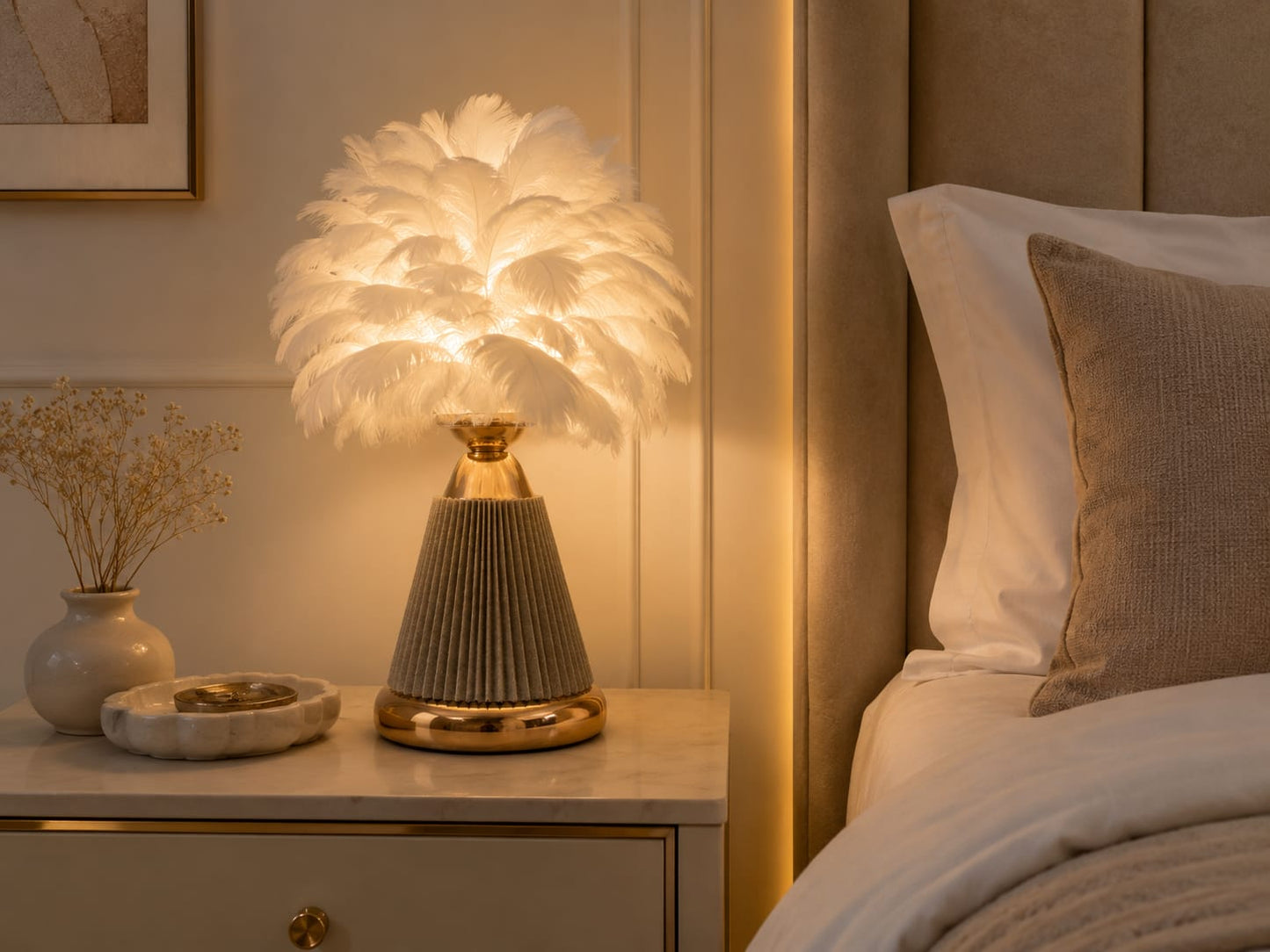 Feather Table Lamp