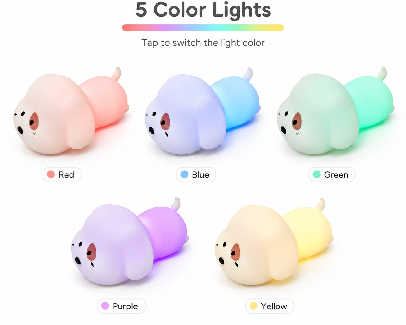 Puppy Silicone Night Light