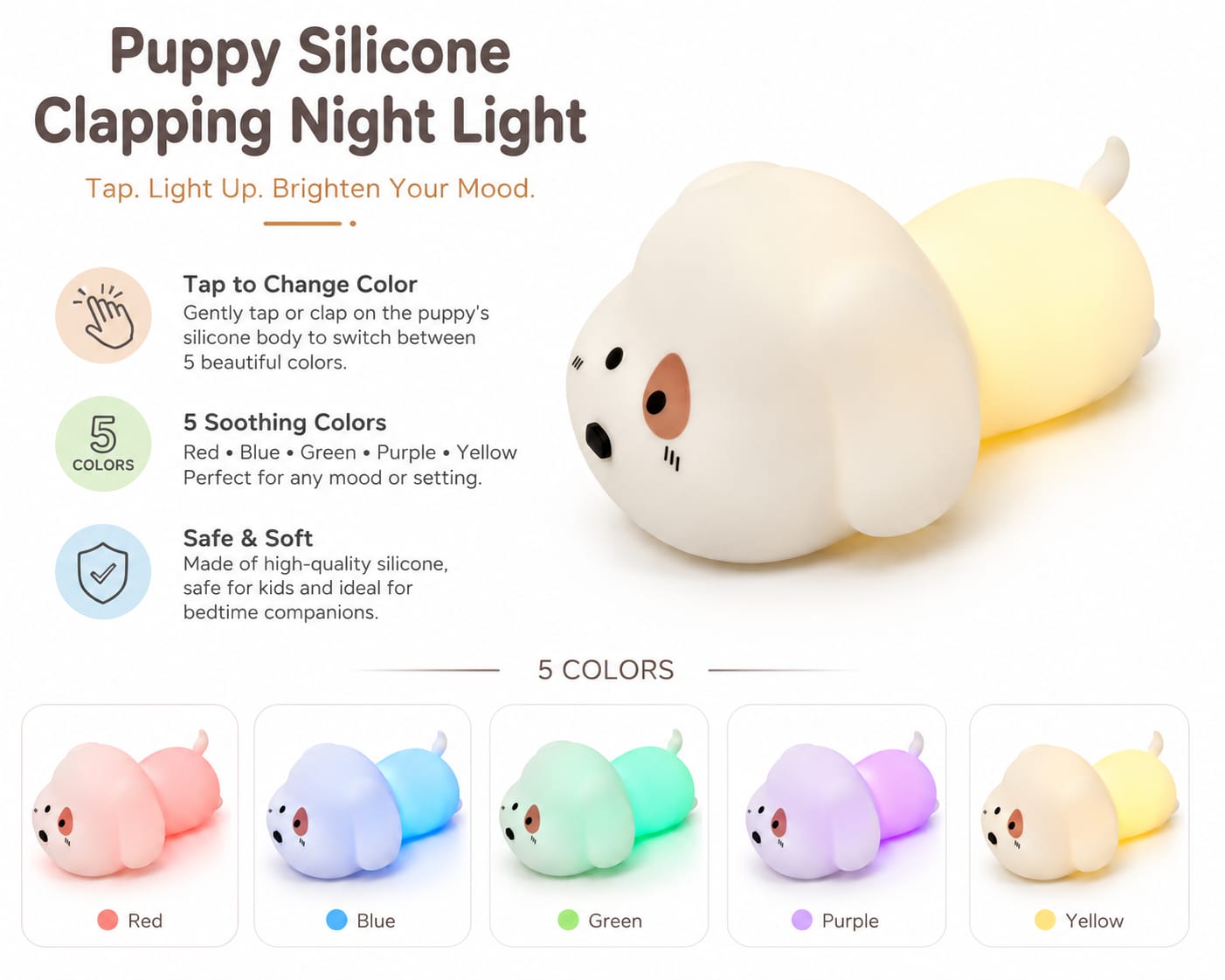 Puppy Silicone Night Light