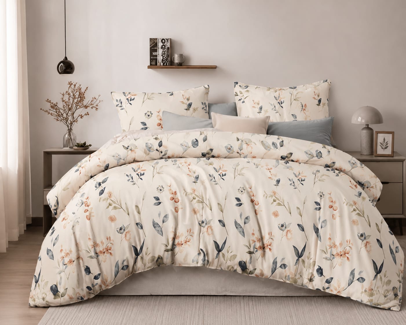 Botanical Cotton Bed Sheet Set 🌿