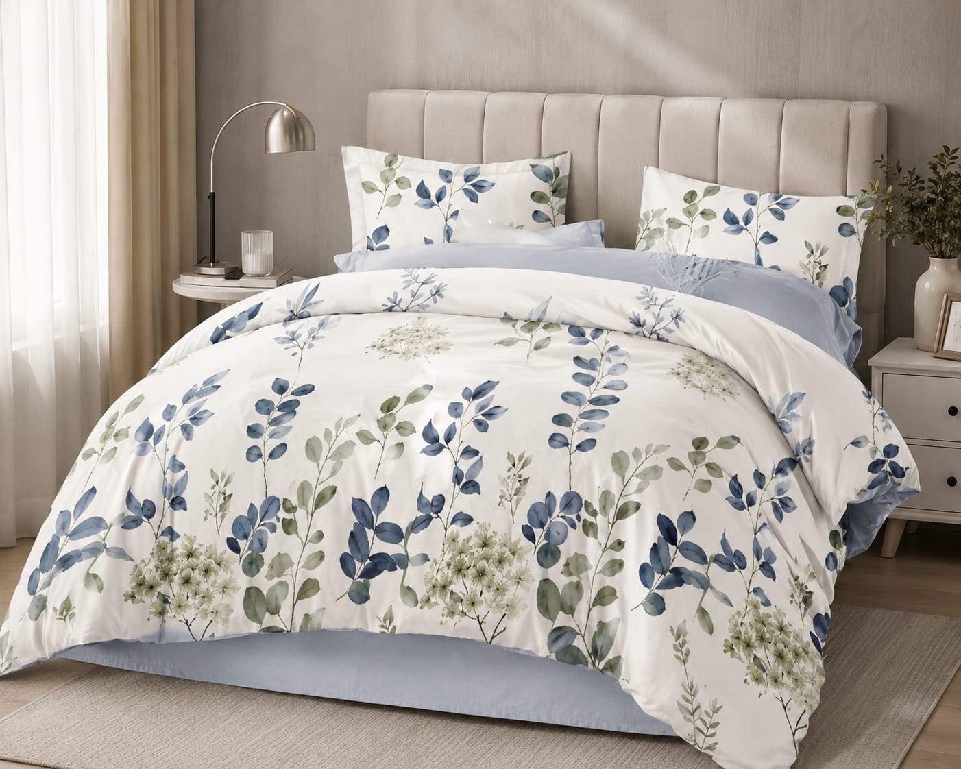 Botanical Cotton Bed Sheet Set 🌿