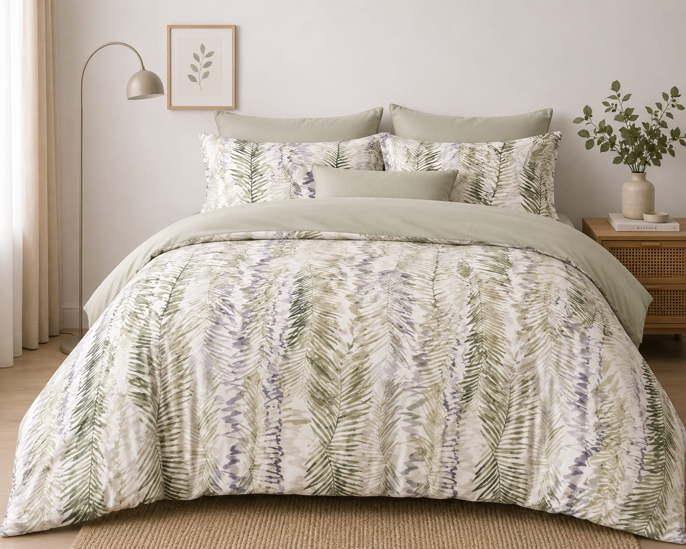 Botanical Cotton Bed Sheet Set 🌿
